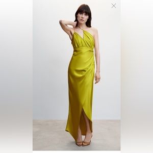 Lime green stunning dress from Mango